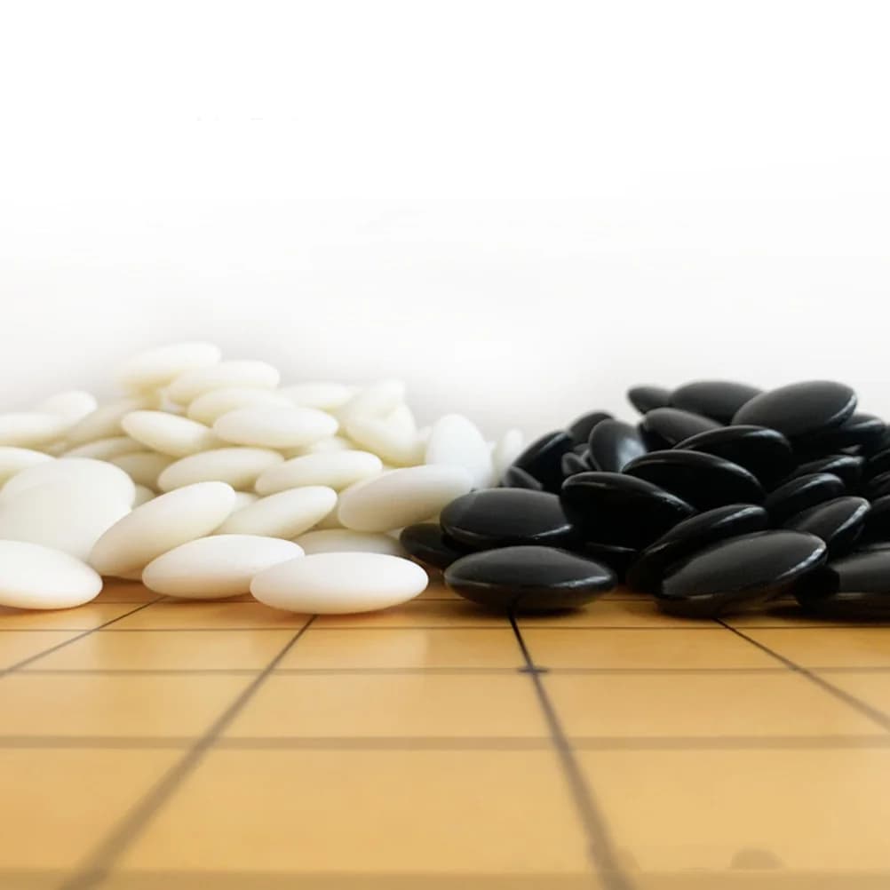 360 pezzi Go Gioco Pietre Set Doppio convesso Melammina Pezzi degli scacchi Pietre bianche nere Go Scacchi Pezzi da gioco Strategia cinese Go