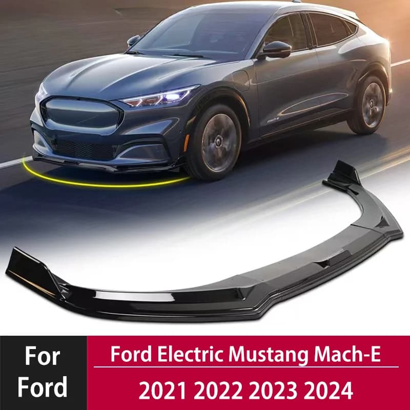 Per Ford Electric Mustang Mach-E 2021 2022 2023 2024 Paraurti Anteriore Lip Spoiler Splitter Diffusore Tuning Body Kit Tuning