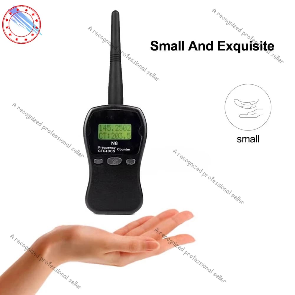 Misuratore di frequenza nero, mini ausilio per frequenzimetro sub-audio digitale, frequenzimetro walkie-talkie