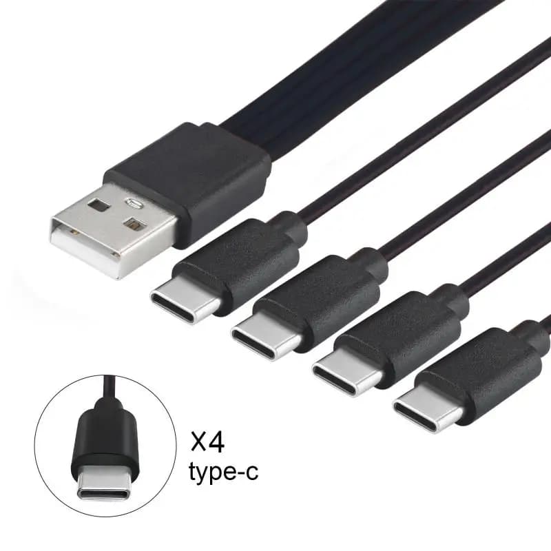NUOVA OFFERTA: Cavo di Ricarica Multi-USB C 4 in 1 per Huawei, Tablet, Laptop, PC, Cavo USB Tipo C per Ricarica Rapida e Trasferimento Dati