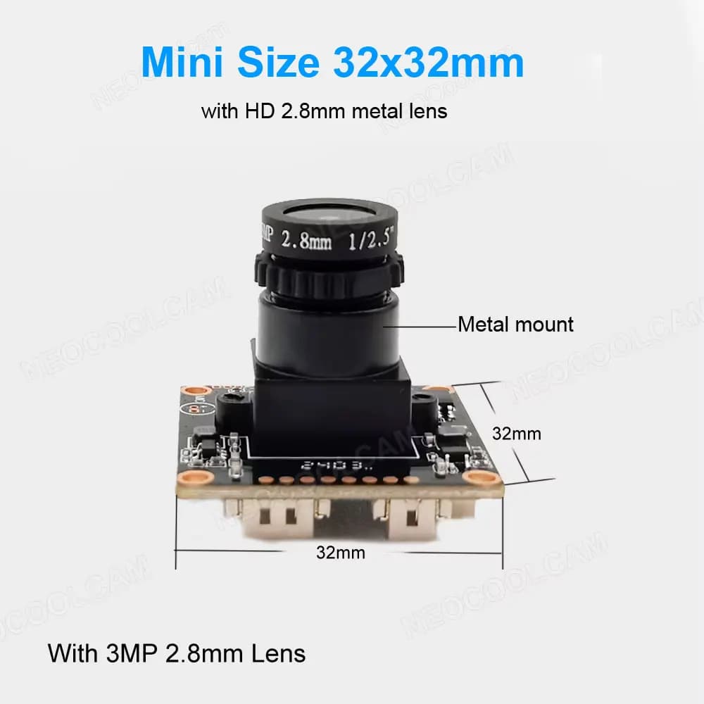 Obiettivo HD 2.8mm Modulo fotocamera USB grandangolare da 110 gradi 2K 30FPS 2560x1440 MJPEG PCB Video Webcam UVC Plug And Play