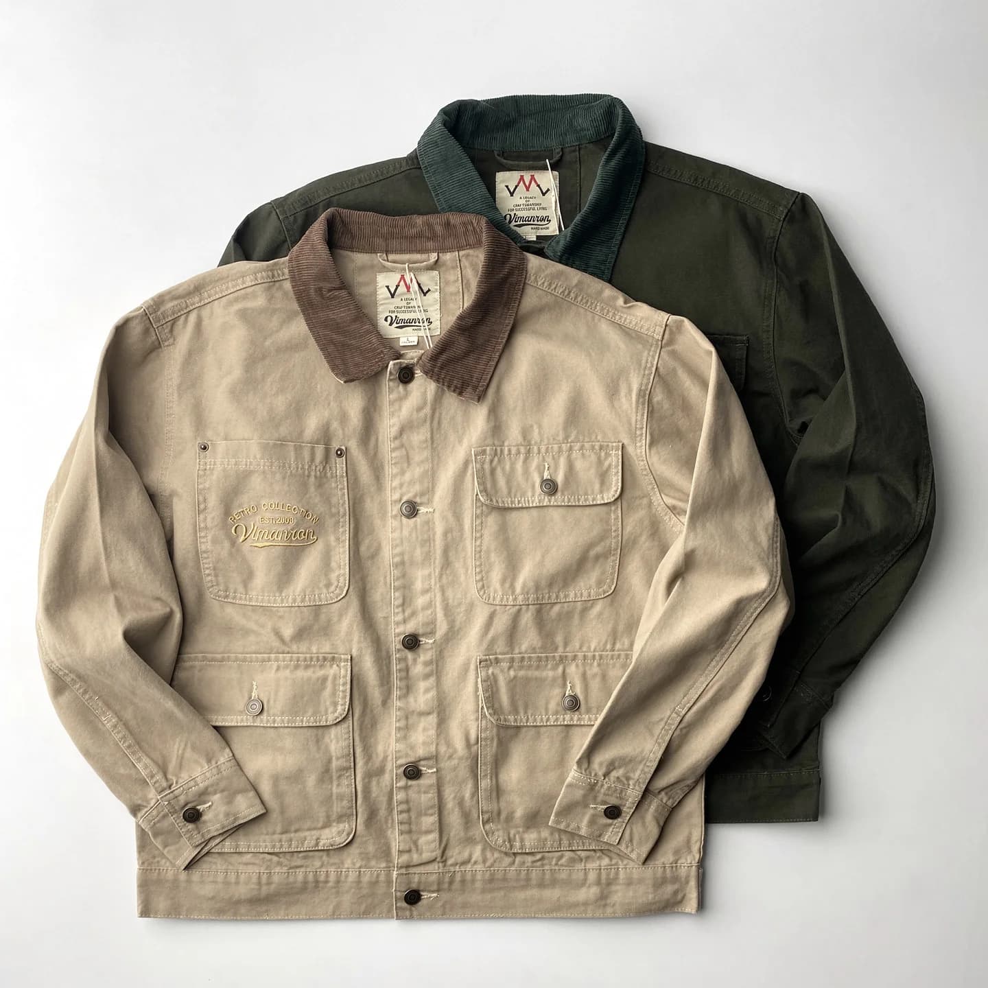 Giacca Casual Stile Americano per Lavoro, Caccia e Tempo Libero, Unisex, Primavera-Autunno, Manica Lunga, Modello Corto Imbottito