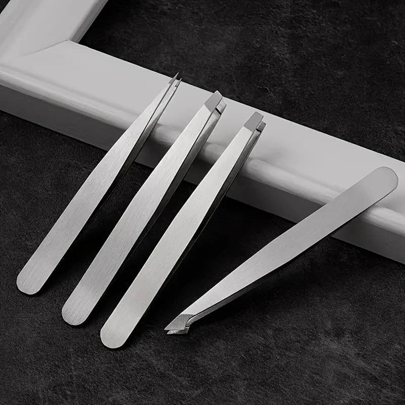 4-Piece Professional Eyebrow Hair Removal Tweezer Set, Used For Removing Eyebrows And Facial Hair, Professional Beauty Tools
