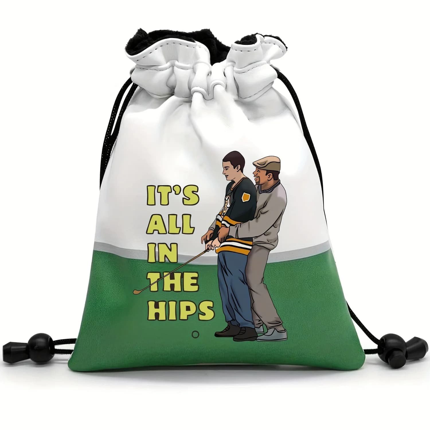 Custodia per oggetti di valore da Golf divertente, custodia per Tee da Golf in pelle PU con chiusura a coulisse borsa per pallina da Golf borsa per palline portatile