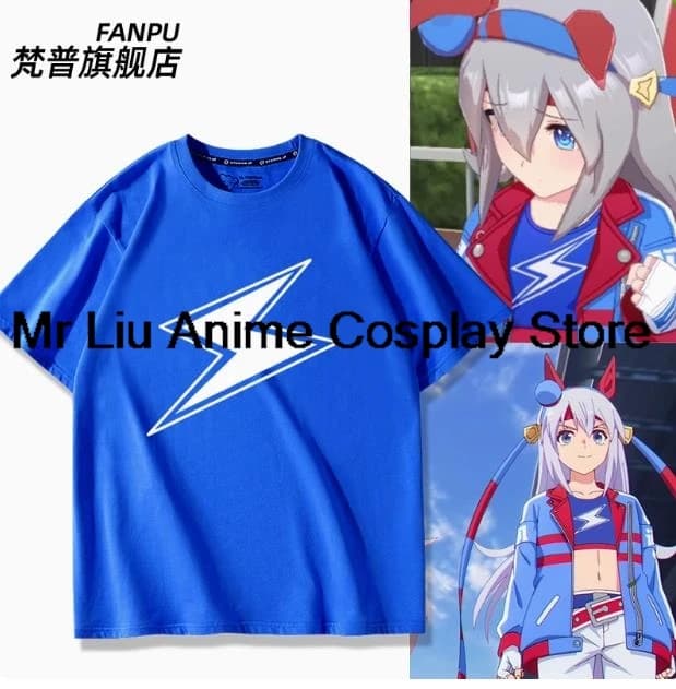 Anime Umamusume: Pretty Derby Tamamo Cross T-shirt a maniche corte Costume estivo per cosplay Top casual per studenti