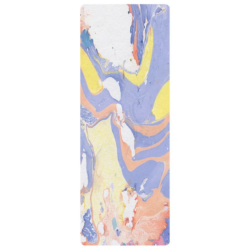 Lezyan 1.5mm Leggero Sottile Pieghevole Gomma Scamosciata Tappetino Yoga Asciugamano Assorbente del Sudore Antiscivolo Silenzioso Ginnastica Allenamento Palestra Esercizio