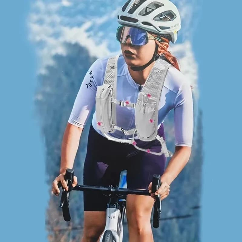 Zaino idrico leggero per maratona, marsupio multifunzionale con tasca per telefono per escursioni e ciclismo all'aperto