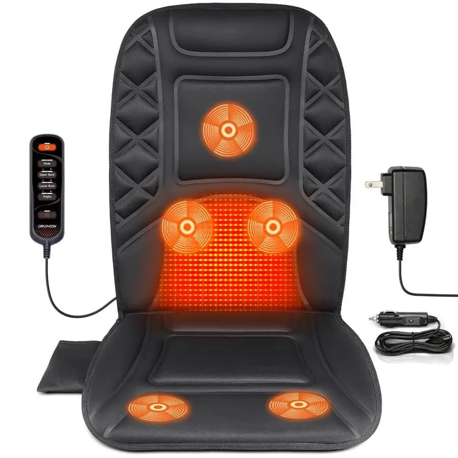 Heat Massage, Sitting Heated Bearing with 5 Vibrant Nodes, Chair Massage Mat for Relieving Pain, Domestic Use and Office