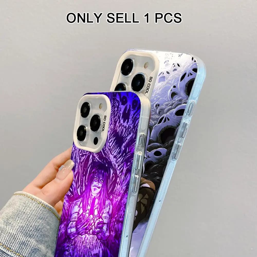 JJK Mahito Phone Case for iPhone 17 16 15 14 13 12 11 X XR XS Air Pro Max Plus White Colorful Silver Cover
