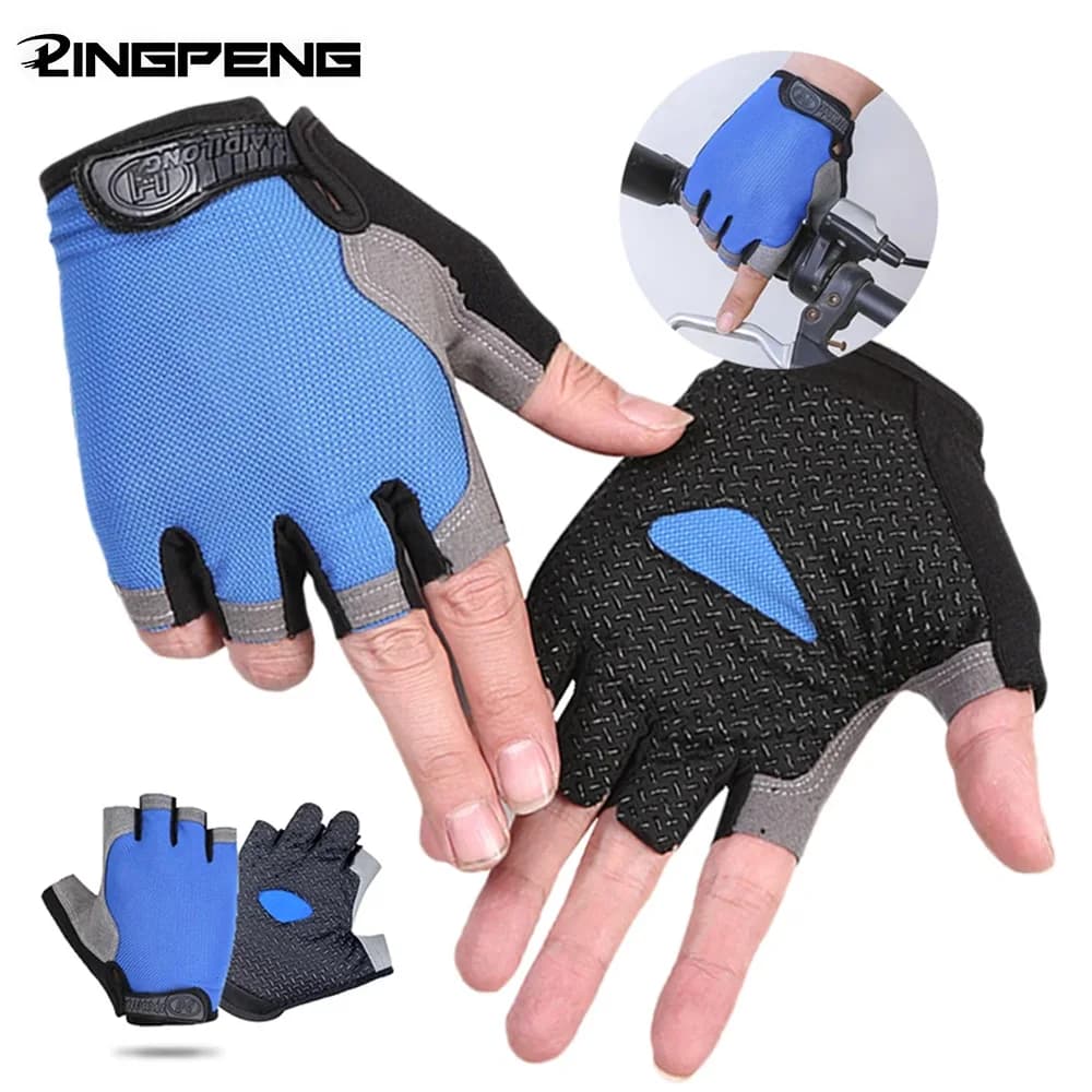 1 pair of fingerless gloves anti-slip training woman man cycling gloves breathable training gloves for strength gym weight lifting
