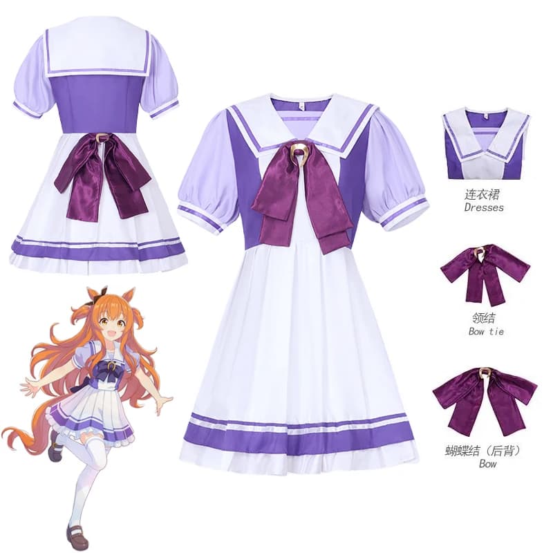 Anime Uma Musume Pretty Derby Cosplay Costume Toukai Teiou School Uniform Gold Ship Special Week Cosplay Lolita Sailor Dress