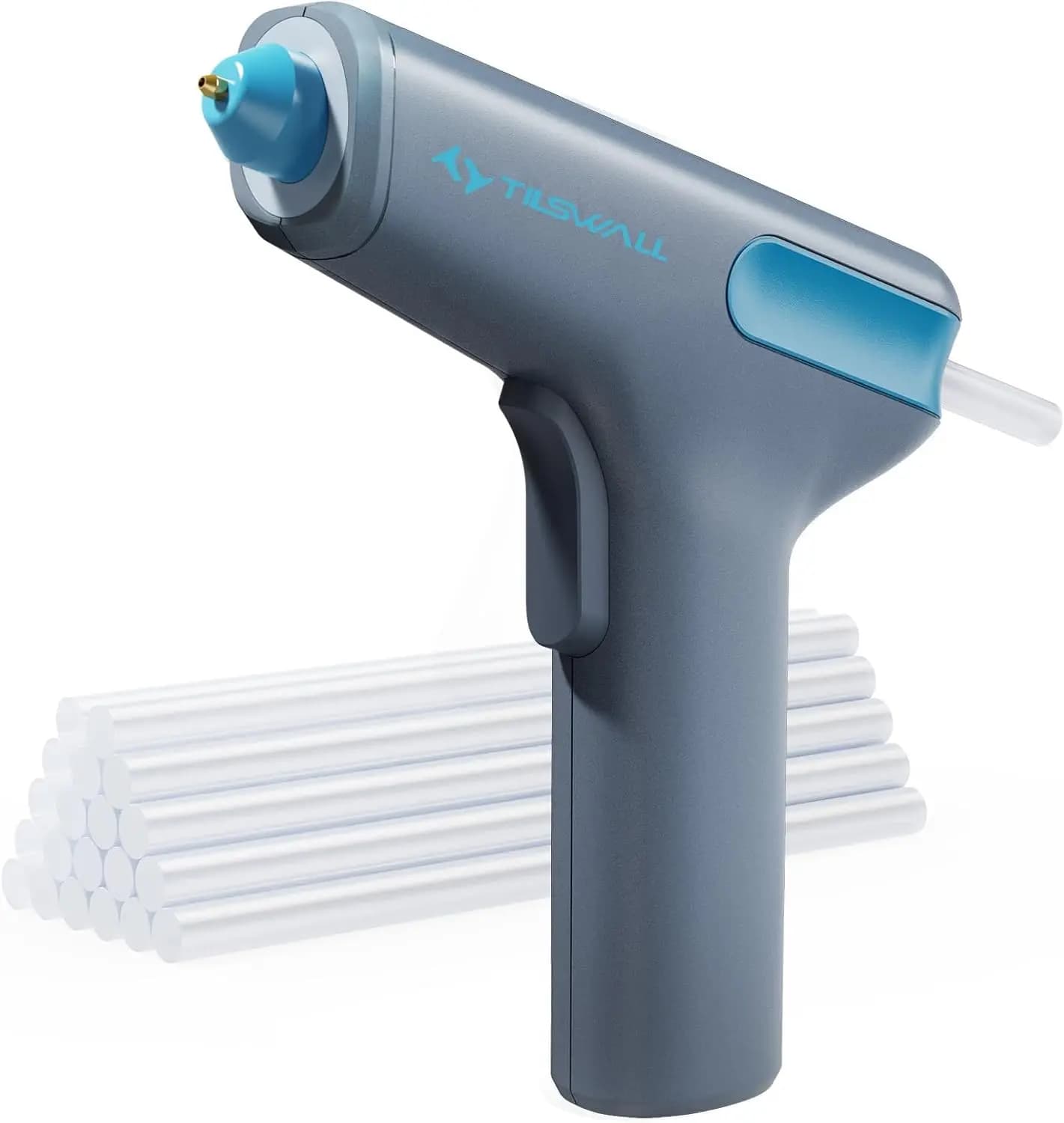 Kit Pistola per Colla a Caldo Senza Fili, Riscaldamento Rapido 15s, Incollaggio Automatico, Design Anti-Goccia, Ricaricabile USB-C con Base e 20 Stick per Artigianato Fai-da-Te