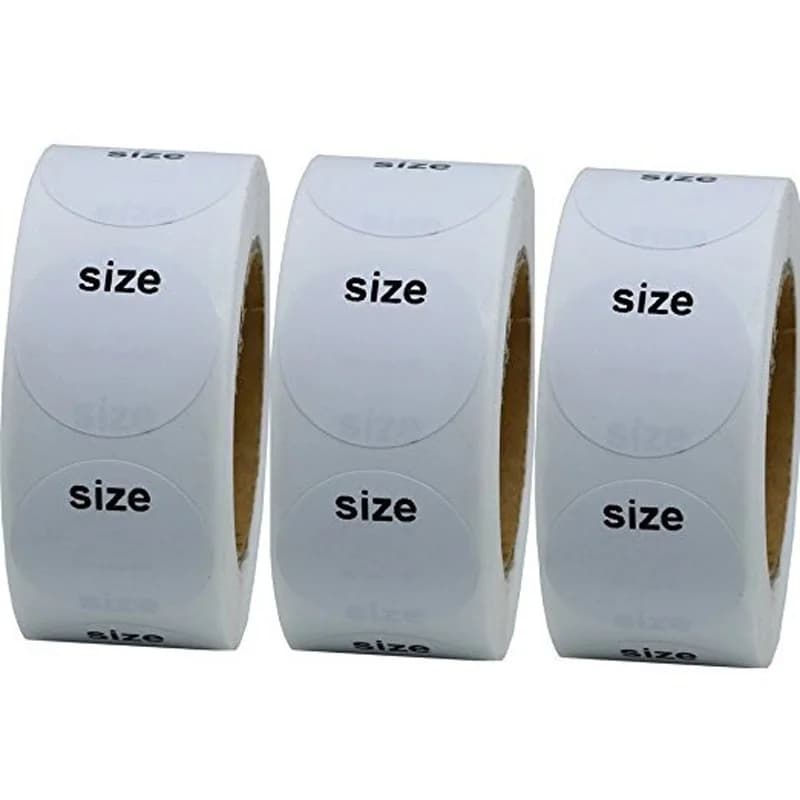 50 pezzi di etichette bianche adesive autoadesive, dimensioni scrivibili, etichette per note vuote, prezzo basso all'ingrosso, dimensione: 25 mm