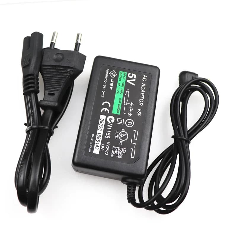 Caricabatterie per PSP, Adattatore AC 5V, Alimentatore da Parete per Sony PSP PlayStation 1000 2000 3000, Spina EU/US
