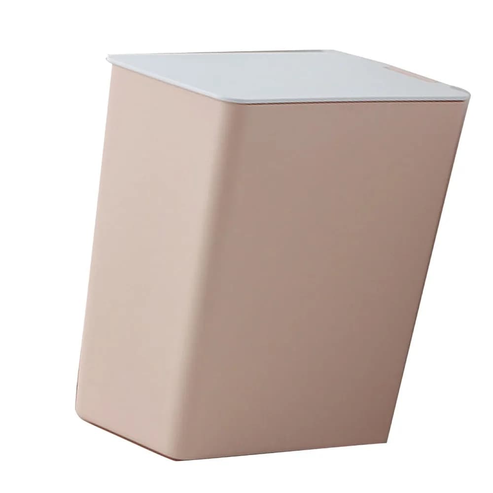 Contenitore per Rifiuti in PP, Mini Cestino Compatto Rosa da Bancone con Coperchio, Cestino Blu da Scrivania per Uso Domestico
