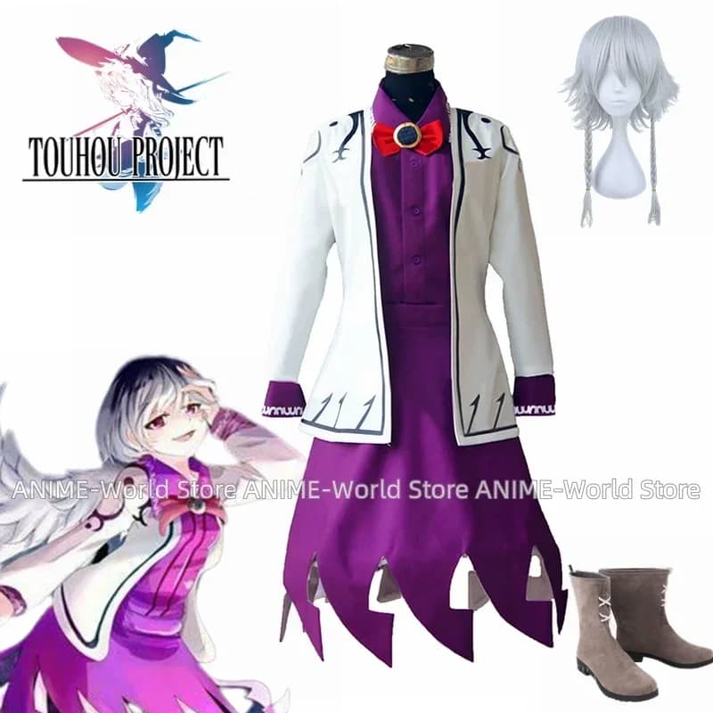 日Formato customisable energieAnime Kishin Sagume Costume Cosplay Dress Women's Dress Customize skirt Wig Shoes Halloween DF