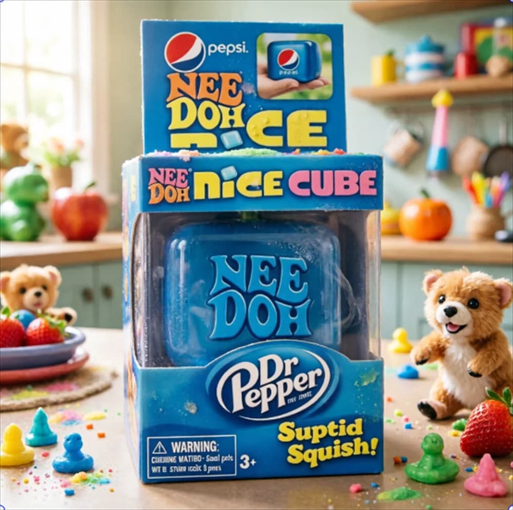 Hot Needoh Nice Cube Sprite Antistress Sensoriale, Giocattolo Fidget per Ansia e Concentrazione, Giocattoli Squishy da Scrivania per Adulti e Bambini