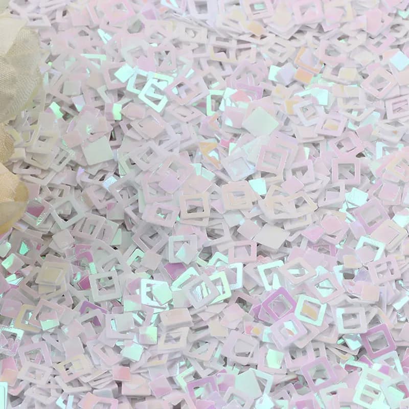 10g/20g/50g/paillettes opache paillettes quadrate vuote in PVC opaco per cucire accessori di abbigliamento per artigianato da sposa Nail Art Lentejuelas