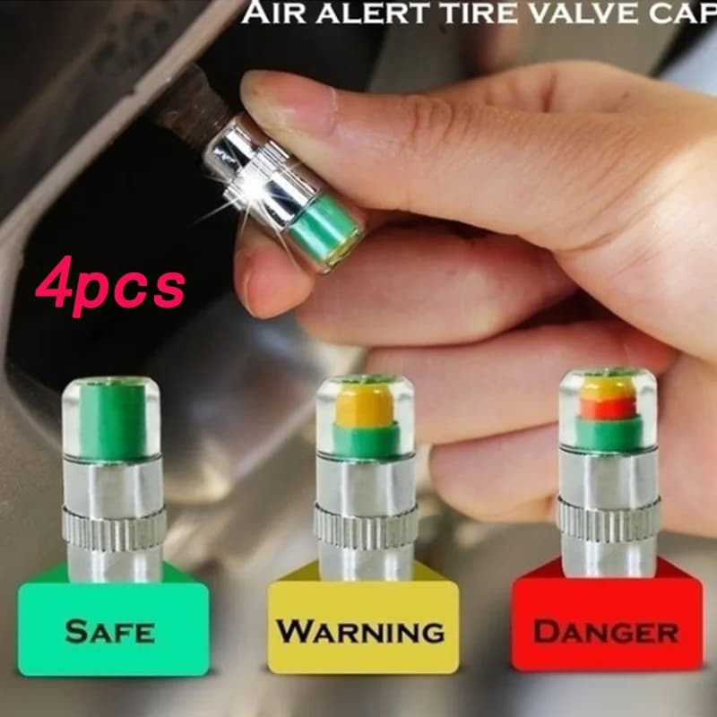 4 pz/set Automobile wireless tappo di pressione dei pneumatici ugello valvola manometro per pneumatici monitor tappo per pneumatici esterno pressione del vuoto