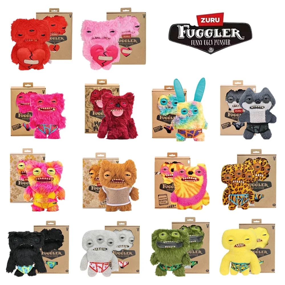 Kawaii Fuggler Furoso Brutto Mostro Peluche Giocattoli Fuggs Amore Denti Peluche Divertente Vacay Vibes Biancheria Intima Serie Bambole 23 CM