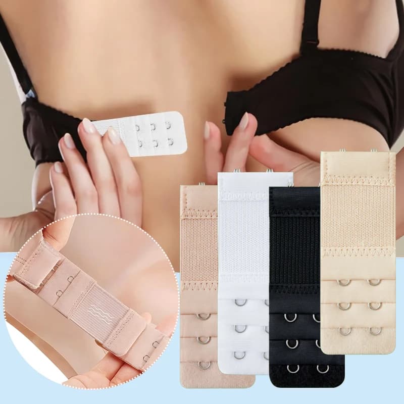 3 Pezzi, 3 File con 2 Ganci, Nuove Estensioni per Reggiseno, Elastici, Morbidi e Confortevoli, Accessori per Biancheria Intima Femminile