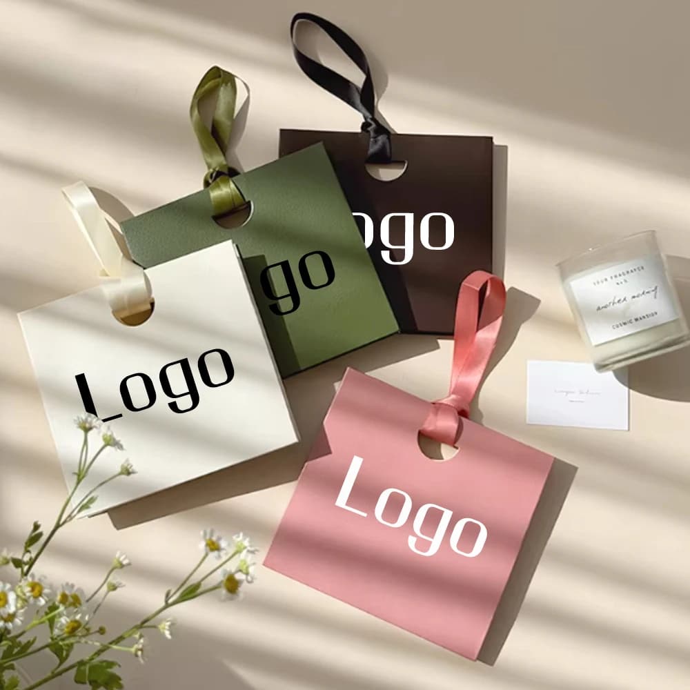12 Pezzi/Lotto Sacchetti Regalo in Carta Personalizzati con Logo, Confezioni Artigianali per Gioielli, Packaging Personalizzato per Regali Aziendali e Natalizi