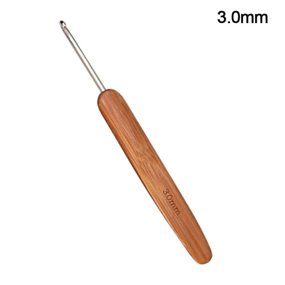 Handicraft Bamboo Wooden Crochet Hooks Small Size Long Knitting Needles Yarn Weave Tool Blanket Shawl