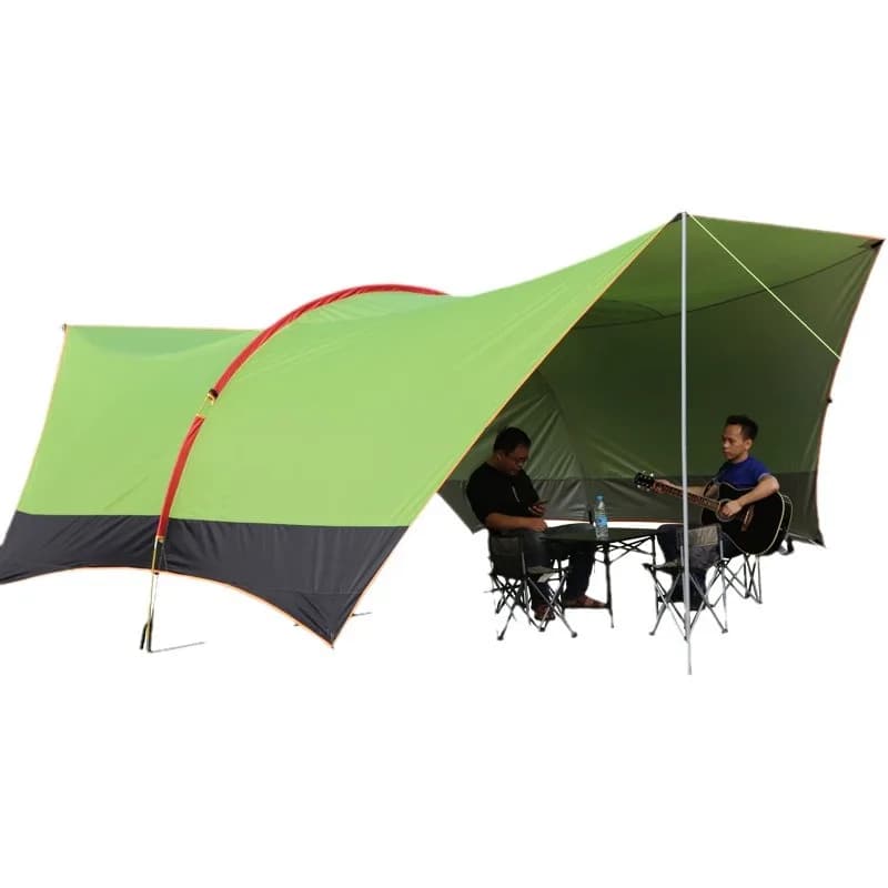 Tenda a baldacchino per esterni resistente | Tenda da Campeggio Rinforzata con Rivestimento Argentato per Protezione da Pioggia e Sole | Tenda Extra Large 6M