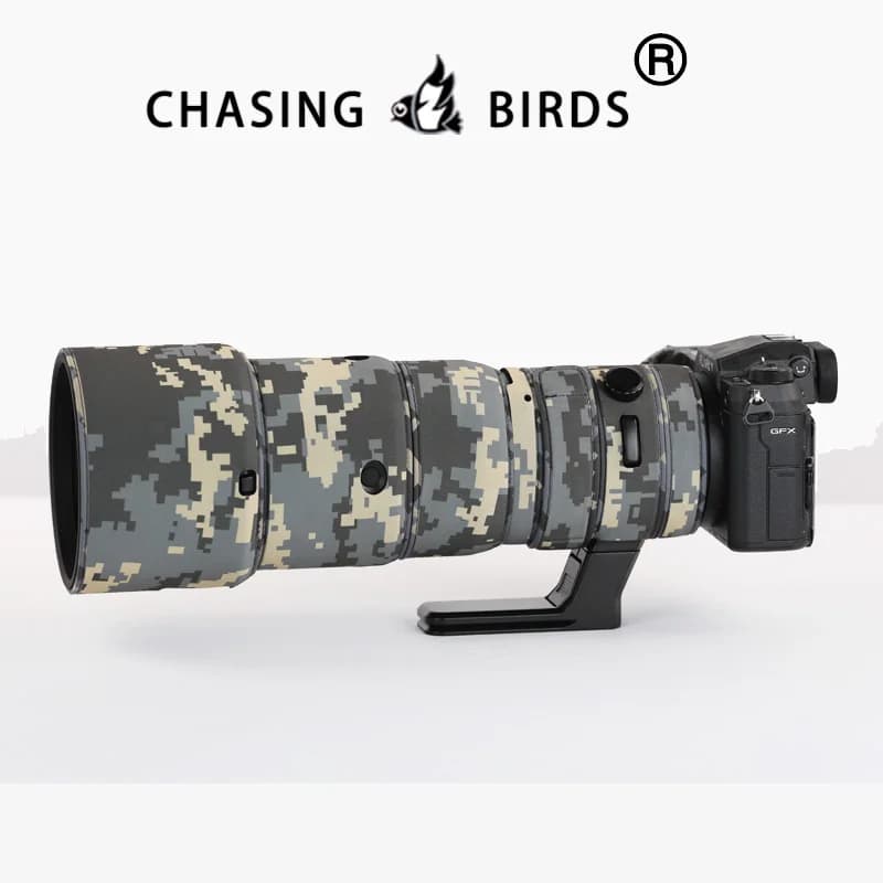 CHASING BIRDS Camouflage Lens Coat per FUJI Fujifilm GF 500 mm F5.6 R LM OIS WR elastico impermeabile e antipioggia protettivo per lenti