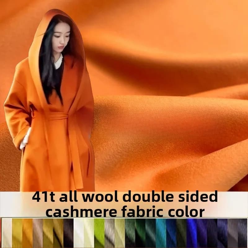 45 Colors Double Face 100% Wool Fabric High-end Brand Fashion Women's Autumn Winter Coat Cloth By The Meter Diy Sewing