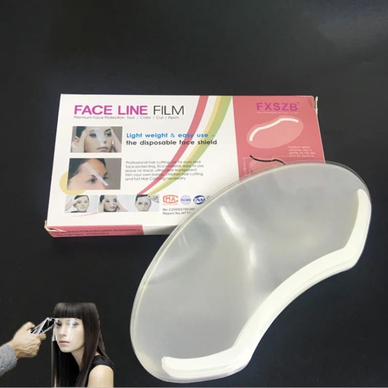 Kit of 50 Transparent Masks for Hairdressers, Face Protection for Tincture and Permanent