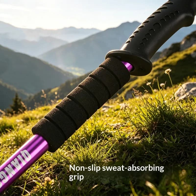 Height Adjustable Hiking Trekking Pole 62-135cm Range with Mud Drag & Tip Protective Cover for 110-185cm Adults Backpacking Camping trekking poles hiking poles walking stick