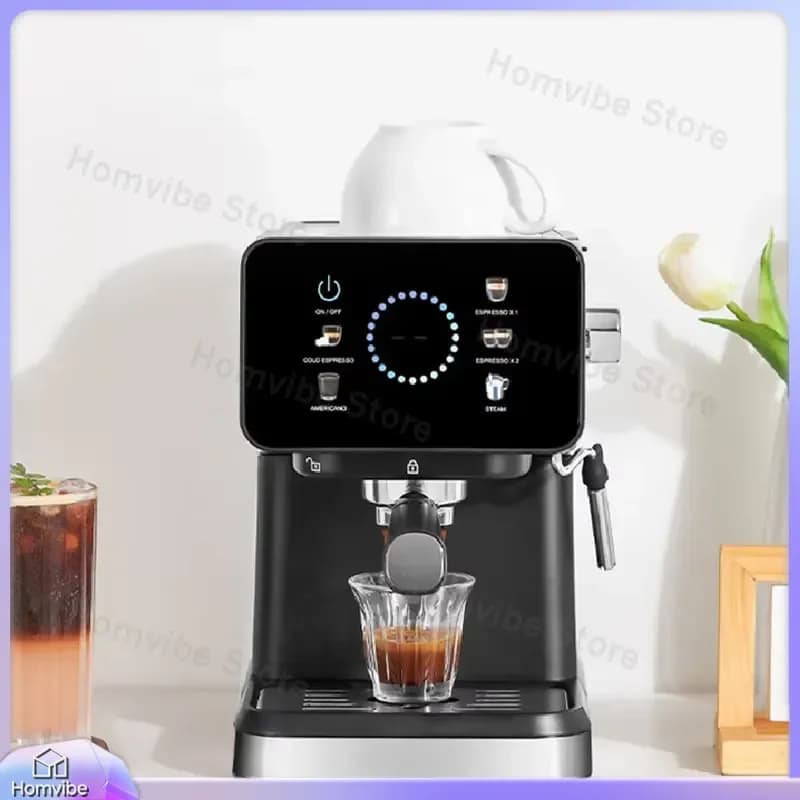 Macchina per Espresso 20 Bar con Doppia Erogazione Calda e Fredda, Montalatte Smart con Touchscreen, Riscaldamento Rapido e Risparmio Energetico