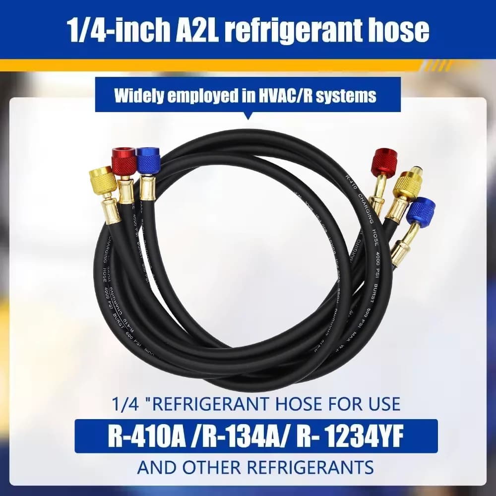 Tubi di ricarica refrigerante R134a R410A per climatizzazione, strumento HVAC, tubo in silicone per auto, manutenzione del sistema di climatizzazione