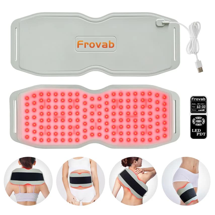 Frovab 660nm 850nm 940nm Led terapia della luce infrarossa dispositivo per cintura riscaldante per gambe per artrite spalla congelata lesioni sportive