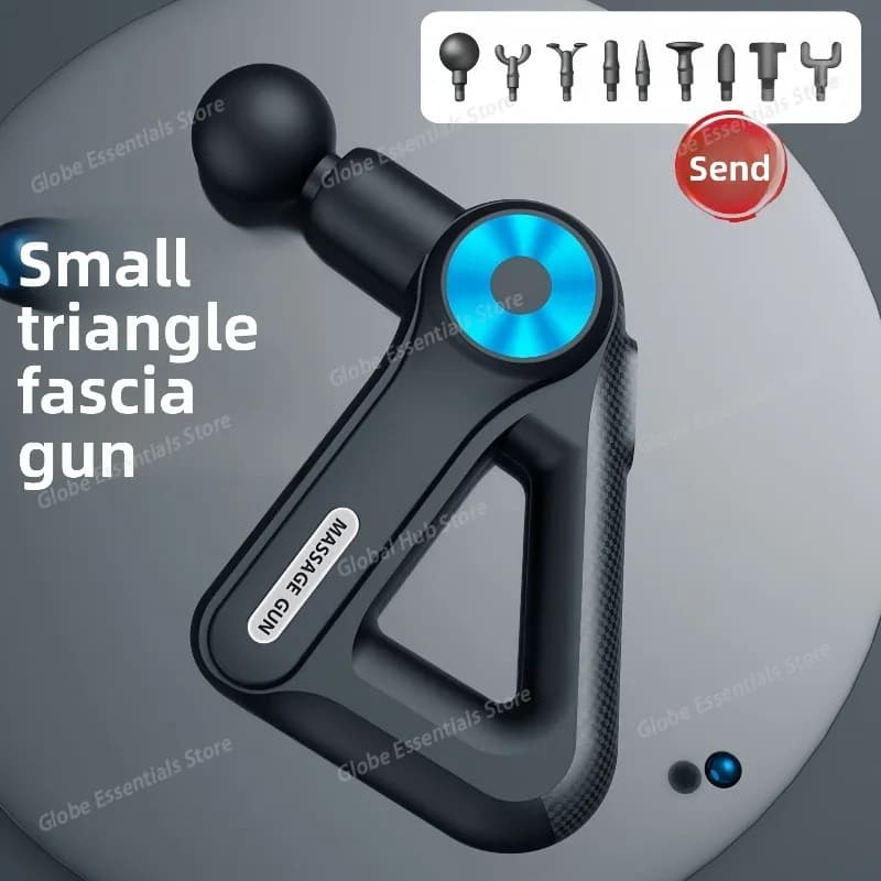 Mini massaggiatore per fascia triangolare di livello professionale, pistola per massaggio muscolare elettrico, portatile per fitness su spalle e collo