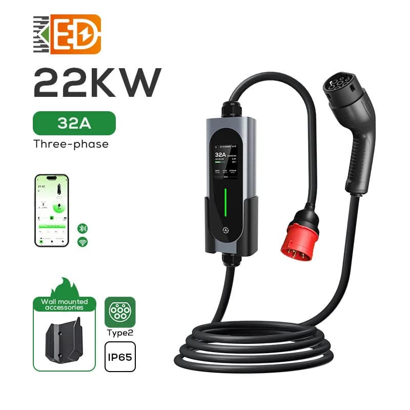 Caricatore EV Portatile Ked da 3.5kw 7KW con Display, Nuovo, Tipo 1 2 GBT
