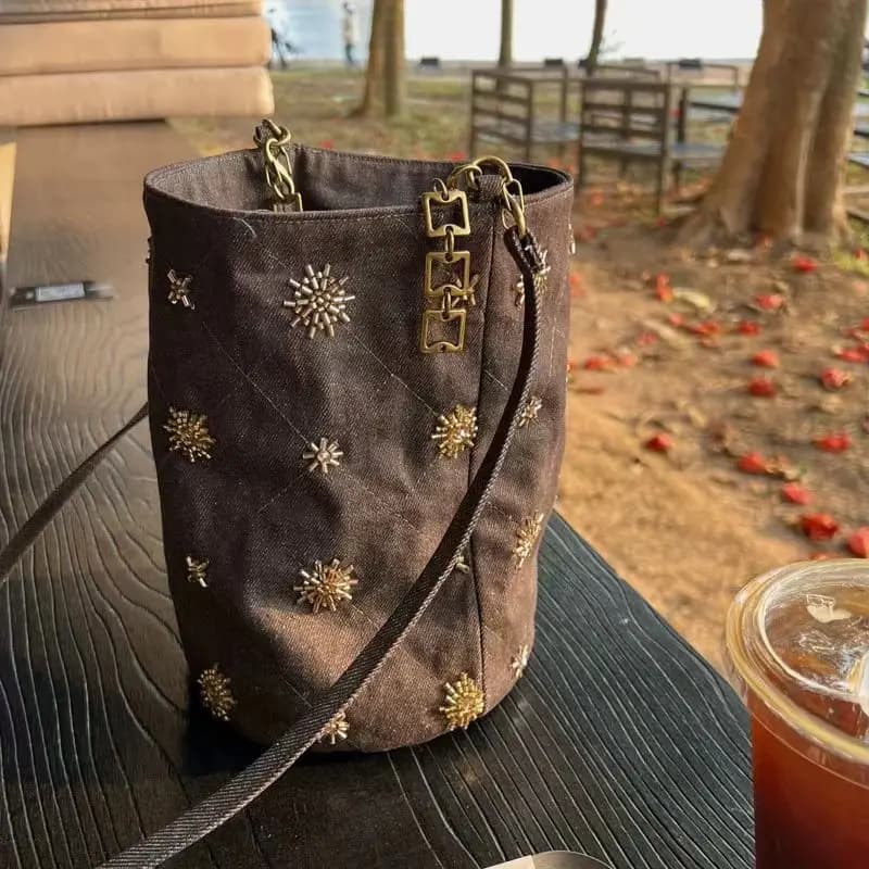 Women's Shoulder Bag Shoulder Bag Shoulder Bags Fashionable Denim Bags Retro Versatile Design Bag Сумка diно oni