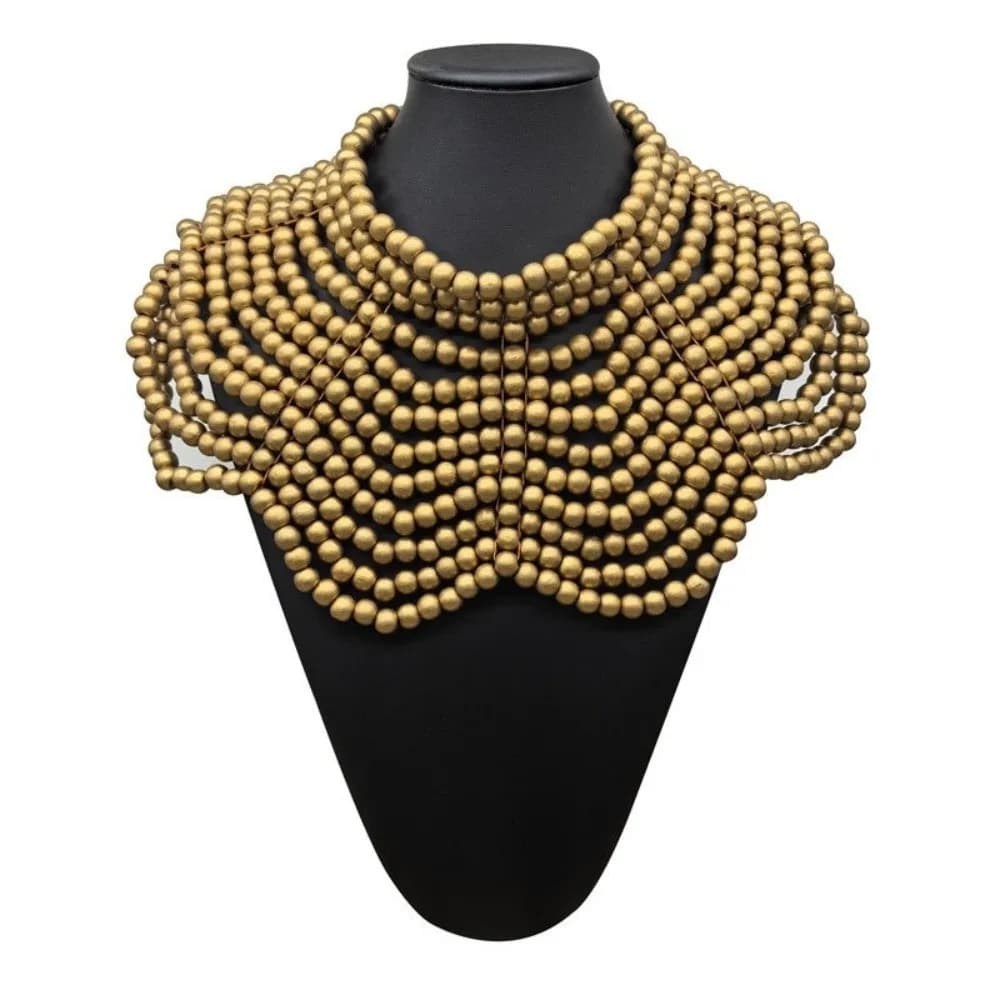 Collana Gioiello Multistrato Versatile in Stile Bohemien con Perline Fatte a Mano