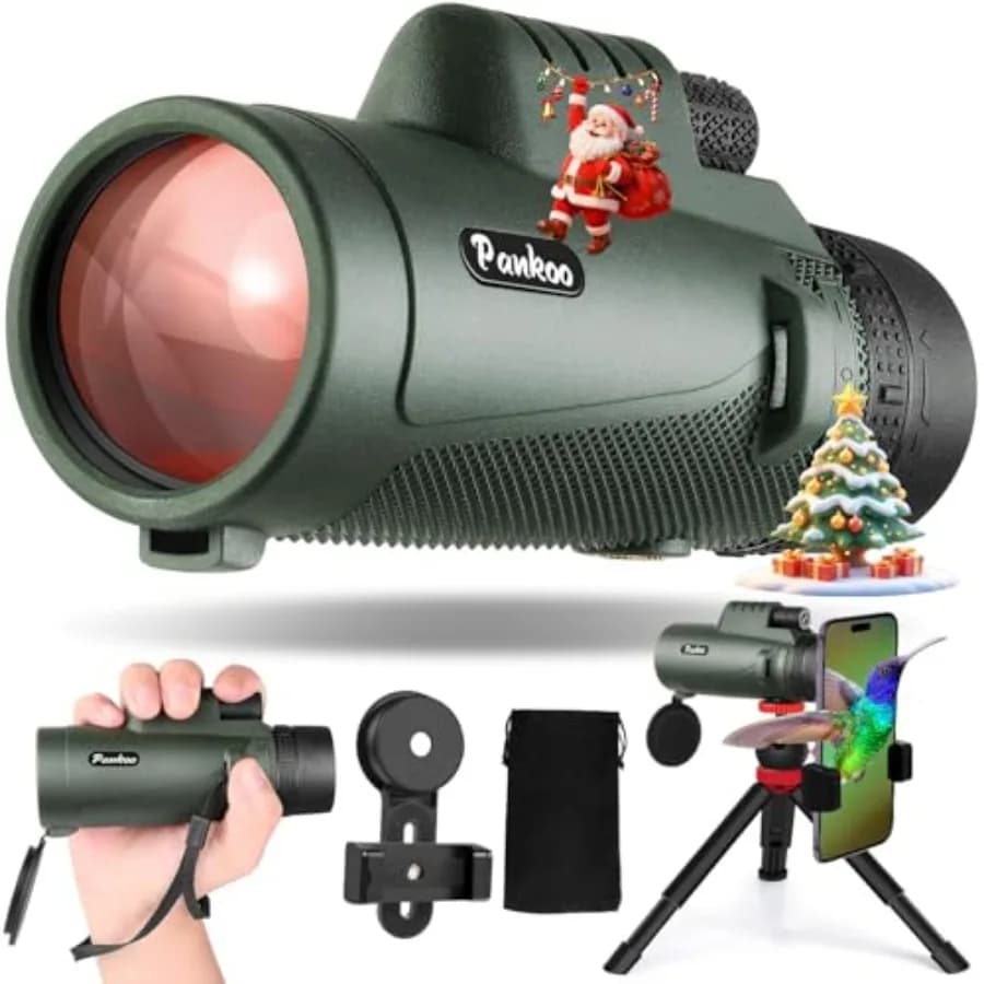 Monocular Telescope 40X60 with Smartphone Support, Treppied Improved 2024, Prisma BAK4, FMC Monocle for Adults, HD Cannocchiale