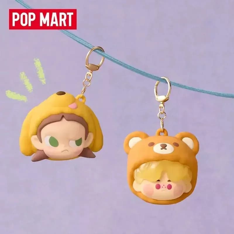 POP MART POP BEAN Pajama Party Series Blind Box Custodia per auricolari carina da collezione perfetta per l'uso quotidiano e regali tecnologici