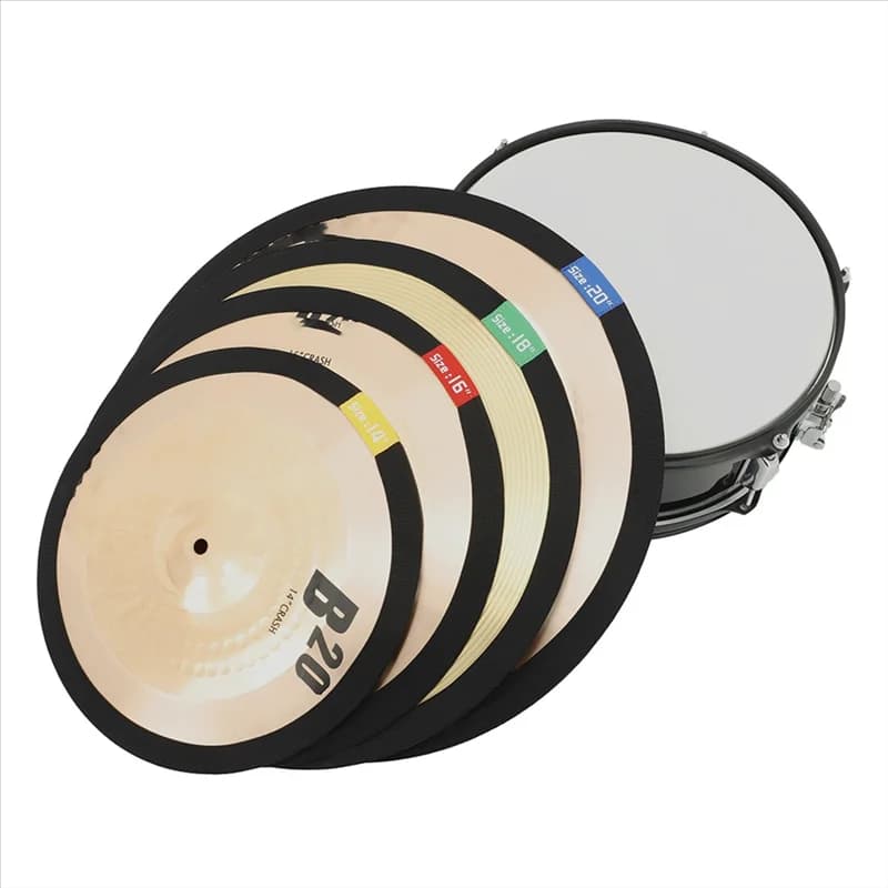 Cintura muta per piatti per batteria, pad muto per piatti per batteria, anello silenziatore per piatti 14 pollici 16 pollici 18 pollici 20 pollici