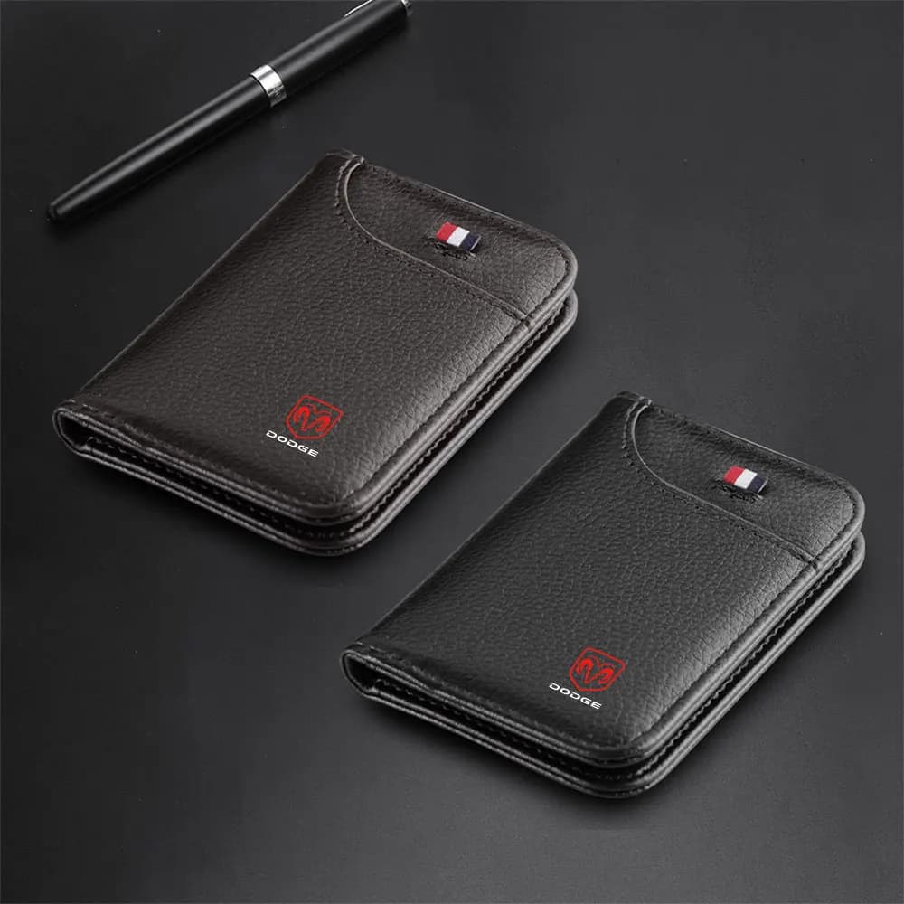 Porta Documenti in Pelle per Auto, Porta Carte di Alta Qualità, Regalo per Uomo, Accessori per Dodge Durango Caliber Dakota Neon SXT Nitro Ram SRT
