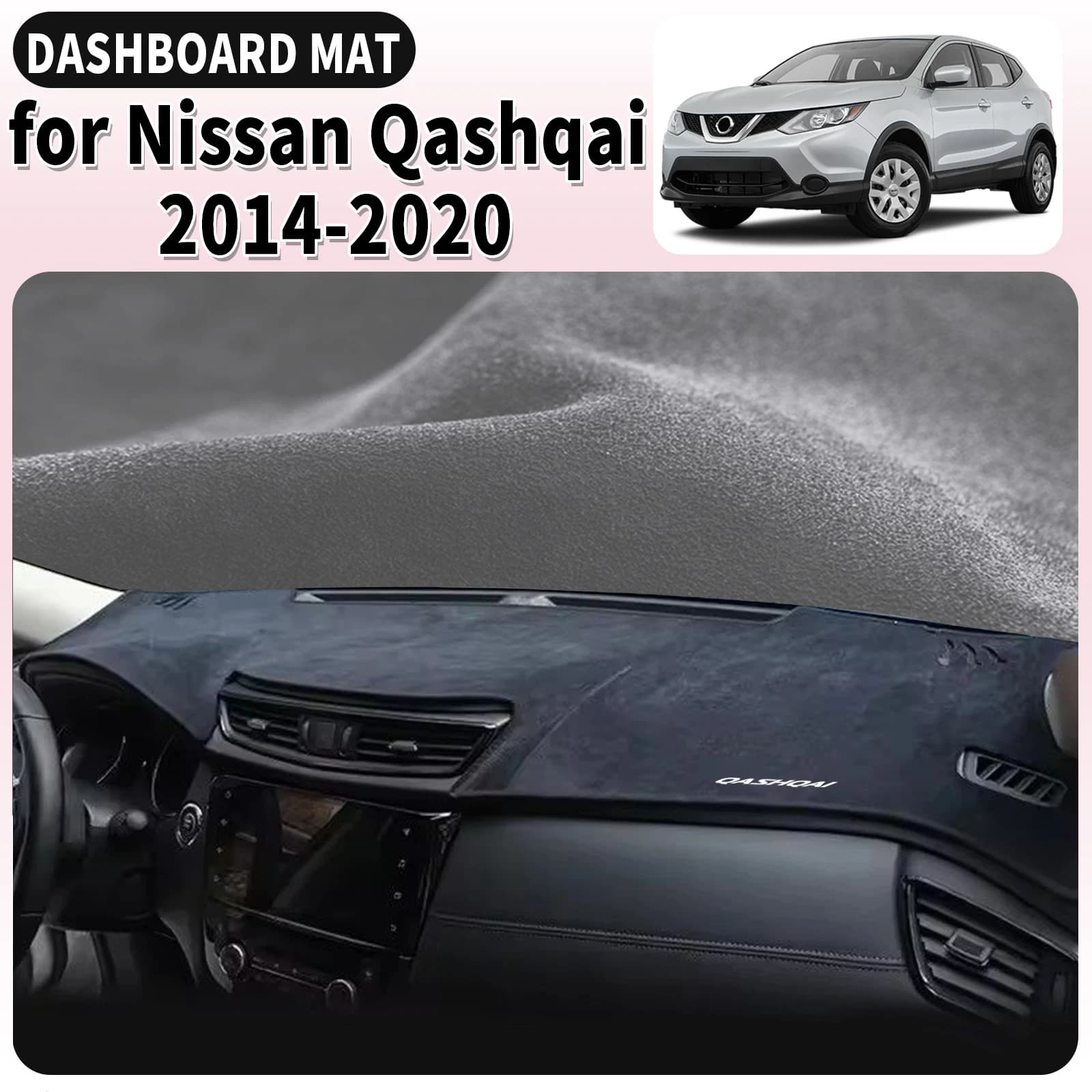 Adatto per Nissan Qashqai J11 2020-2014 Accessori Auto Tappetino Copri Cruscotto Protettivo in Pelle Tappeto Parasole