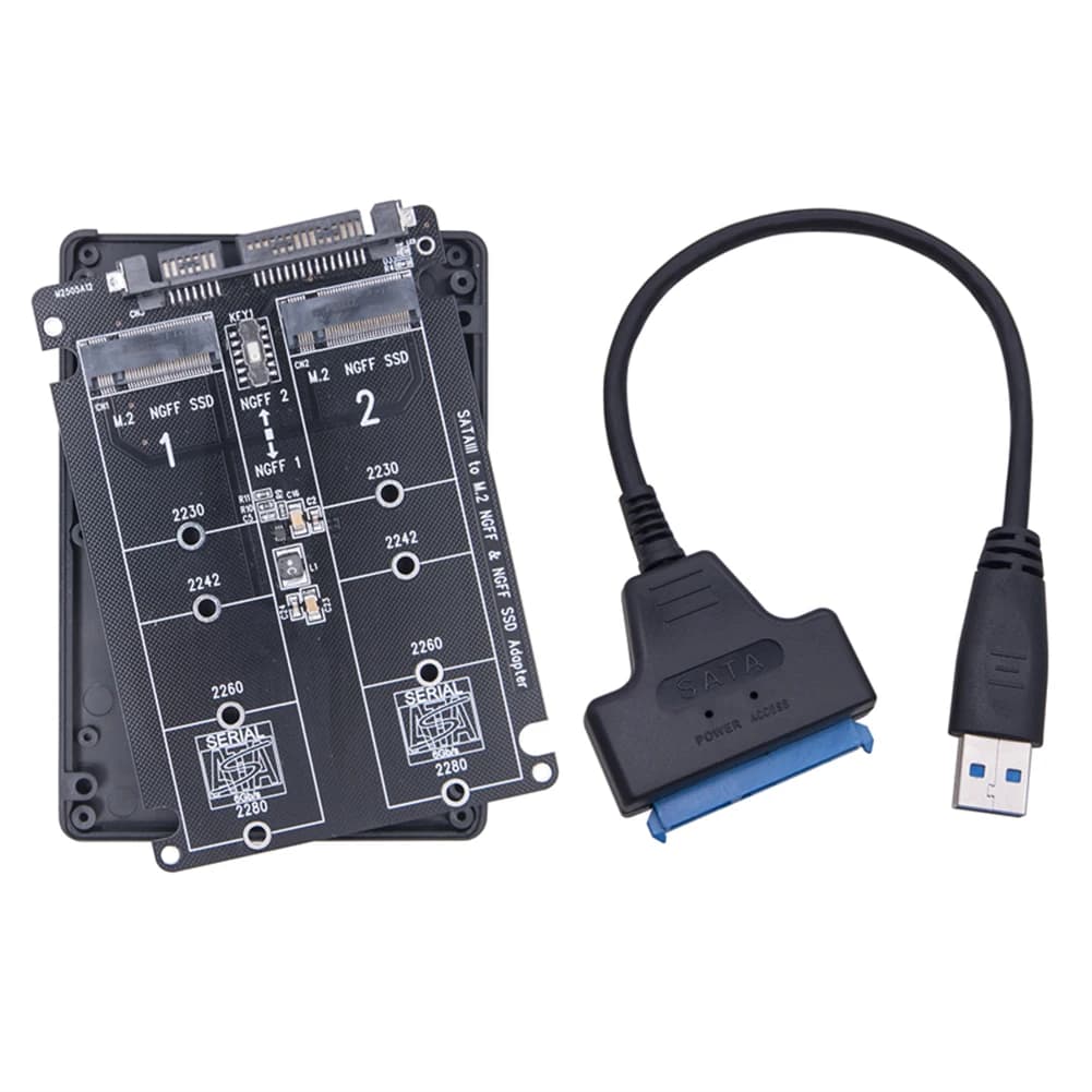 M.2 NGFF SATA SSD a 2.5 pollici SATA 3.0 scheda adattatore Msata a Sata 3 3.0 adattatore M.2 Dual Disk con convertitore USB