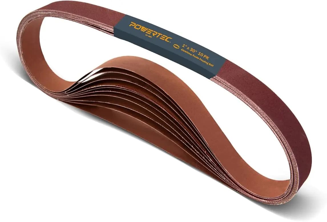 1x30 Nastri Abrasivi Confezione da 10, Grana 80 in Ossido di Alluminio per Levigatrice a Nastro, Affilatura Coltelli, Lavorazione del Legno, Lavorazione dei Metalli