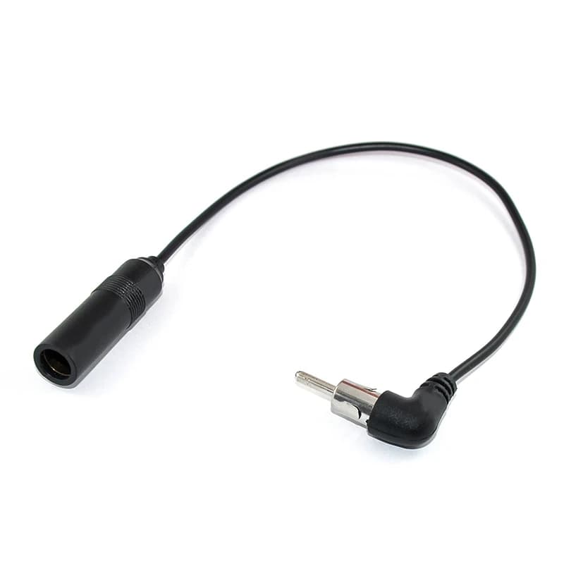 Adattatore per antenna radio audio stereo per auto Veicolo Radio FM Estensione aerea Antenna a gomito generale per auto Cavo da maschio a femmina