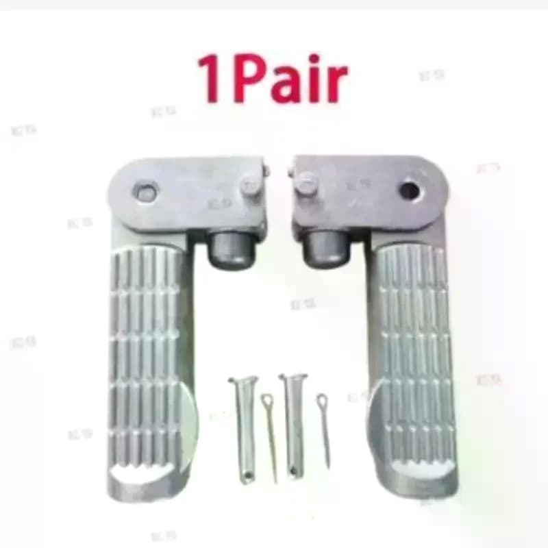 Set di 2 Pedali in Lega di Alluminio per E-bike, Poggiapiedi Pieghevole, Ricambio per Biciclette Elettriche