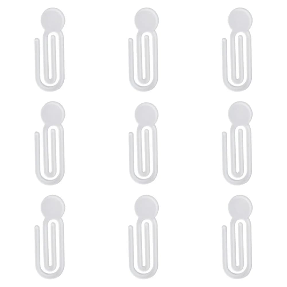 9pcs Acrylic Dye Sublimation Blanks Paper Clip Creative Big Size Heat Transfer Bookmark Unique Love Heart DIY Pattern Paper Clip