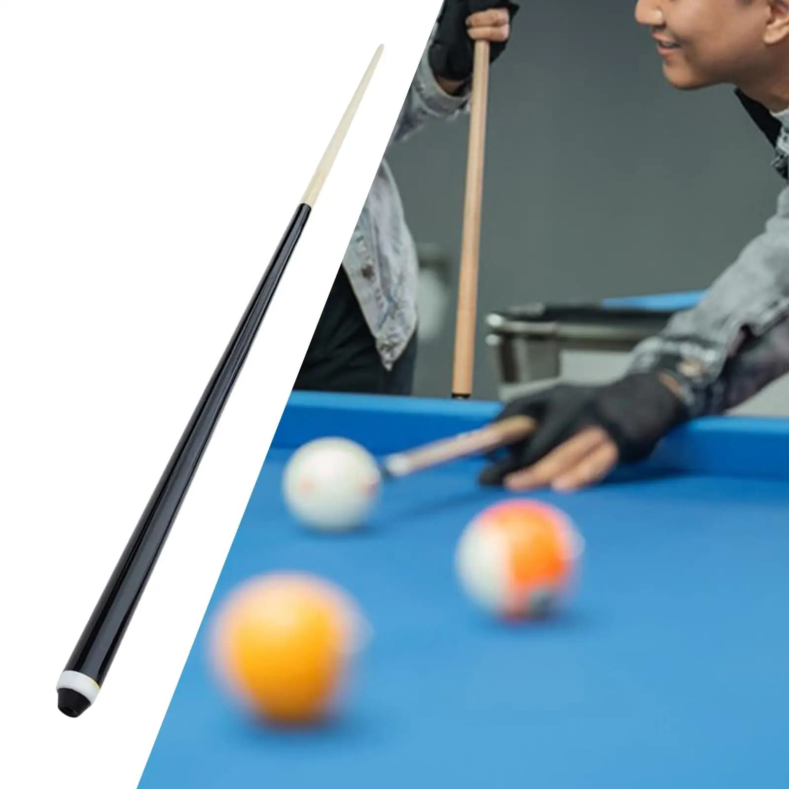 Durable Billiard Pool Cue Bridge Stick Adjustable Wooden Two Section Pool Stick Billiards Accessory for Training